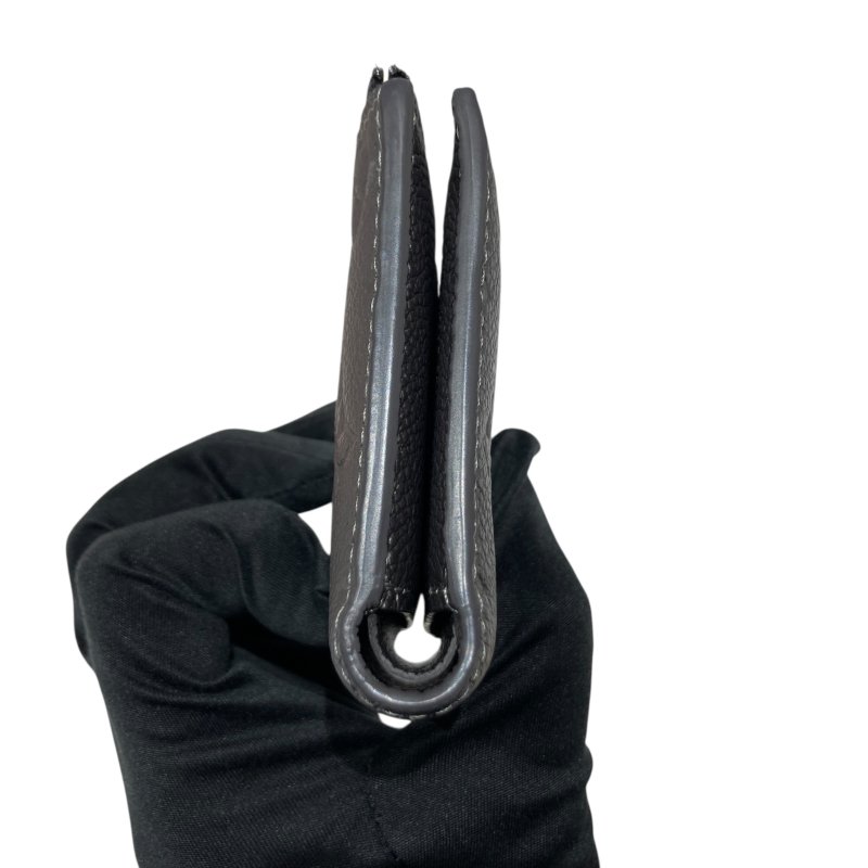 LOUIS VUITTON 路易威登 M12536 PORTEFEUILLE LISA 短夾 皮革 灰色 銀釦-3