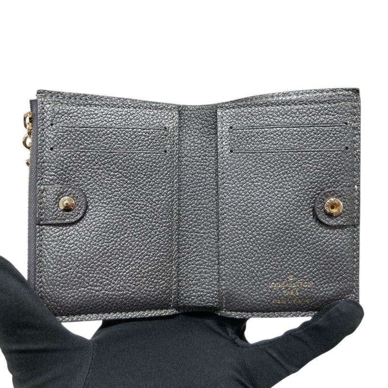 LOUIS VUITTON 路易威登 M12536 PORTEFEUILLE LISA 短夾 皮革 灰色 銀釦-12