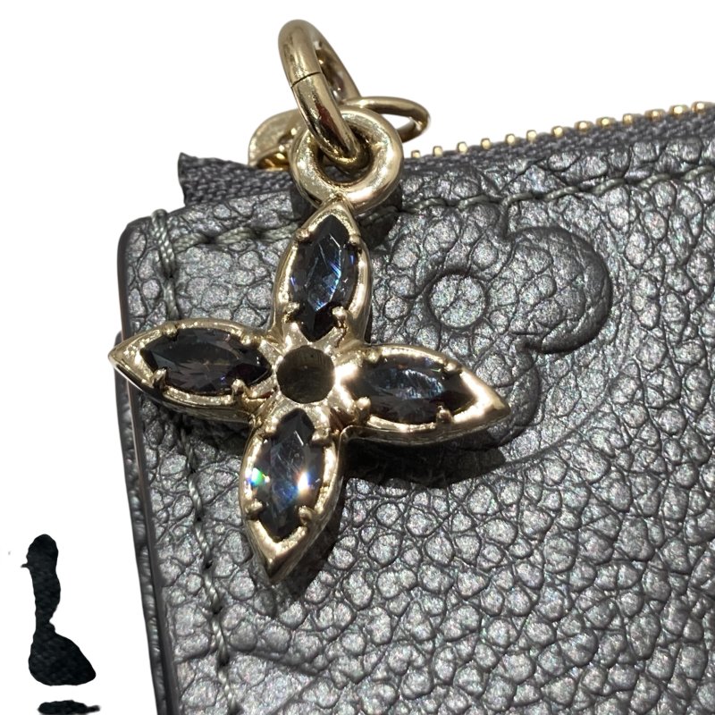 LOUIS VUITTON 路易威登 M12536 PORTEFEUILLE LISA 短夾 皮革 灰色 銀釦-13