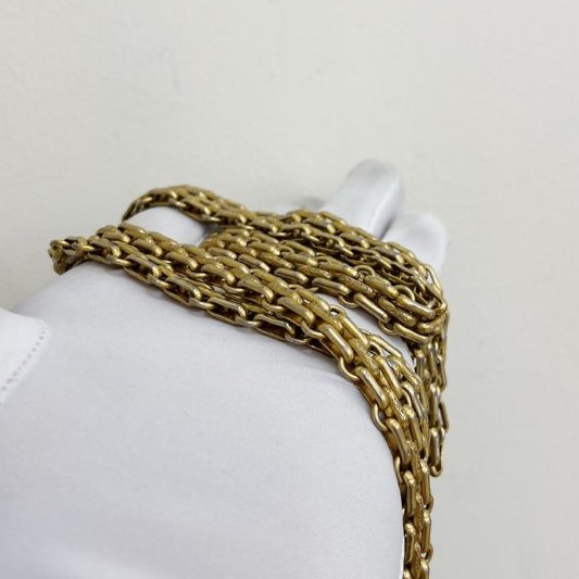 香奈兒/Chanel 2.55 牛皮 黑金相機包鏈條包-5