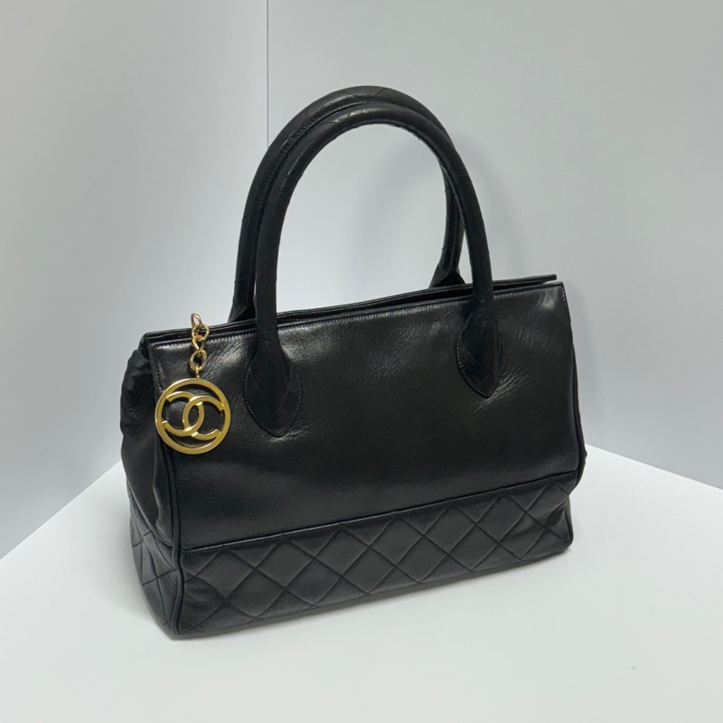 【超級新🆕】 Chanel 黑金羊皮 小托特肩背包 (專櫃223,000)-9