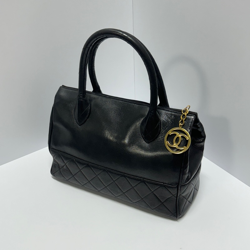 【超級新🆕】 Chanel 黑金羊皮 小托特肩背包 (專櫃223,000)-10