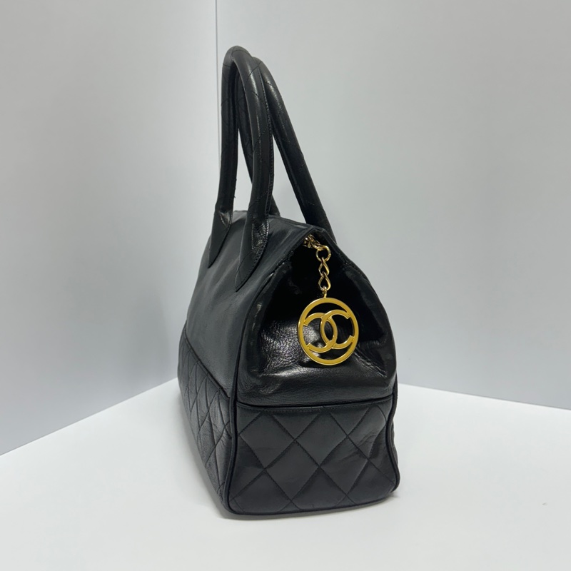【超級新🆕】 Chanel 黑金羊皮 小托特肩背包 (專櫃223,000)-11