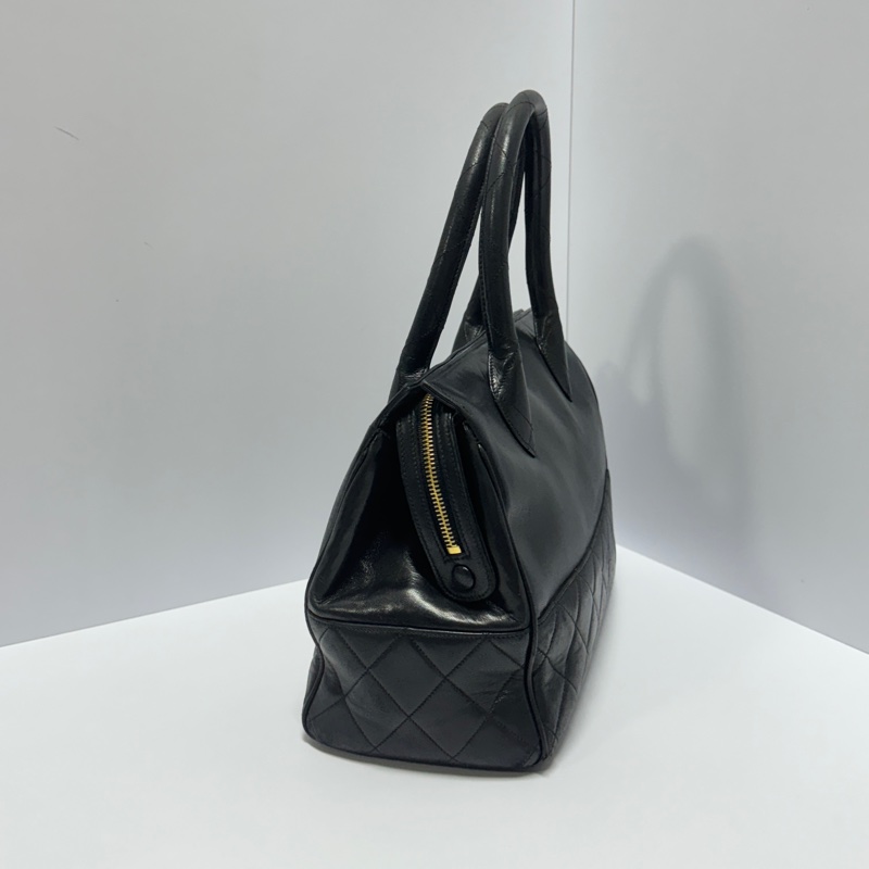 【超級新🆕】 Chanel 黑金羊皮 小托特肩背包 (專櫃223,000)-12