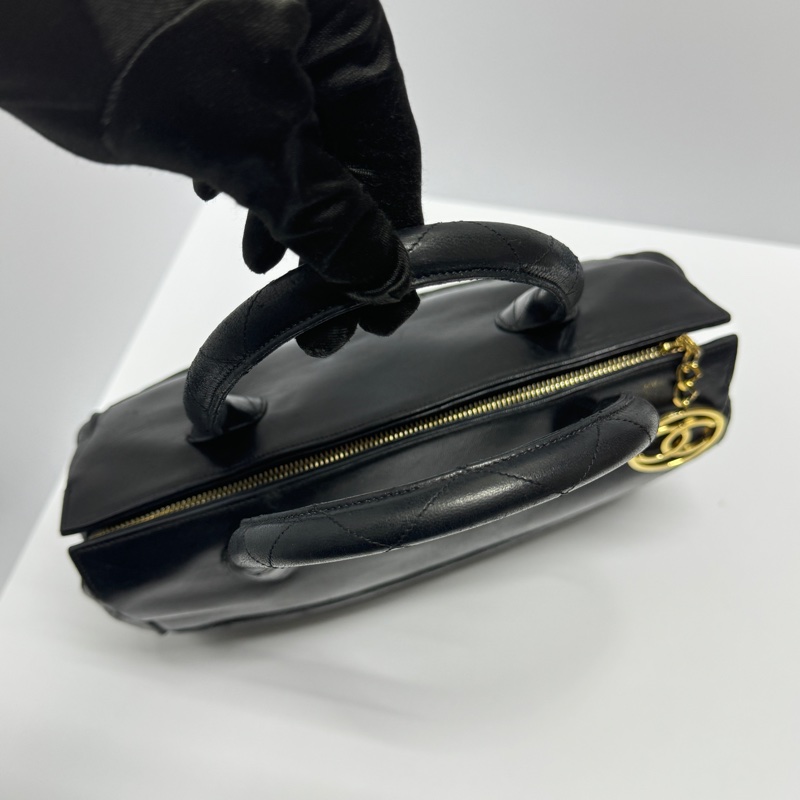 【超級新🆕】 Chanel 黑金羊皮 小托特肩背包 (專櫃223,000)-17