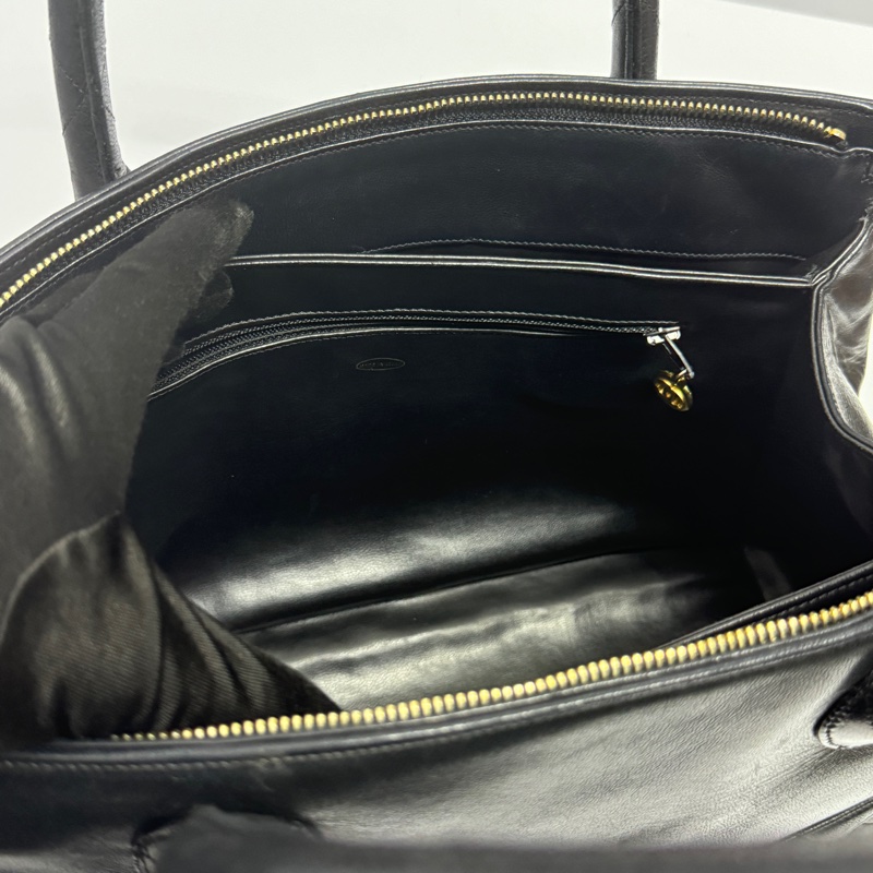 【超級新🆕】 Chanel 黑金羊皮 小托特肩背包 (專櫃223,000)-23