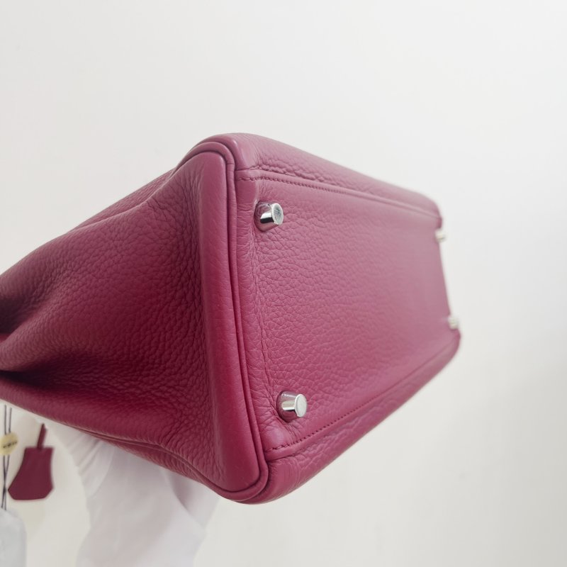 Hermes愛馬仕 Kelly32 手提包 紅色銀扣-3