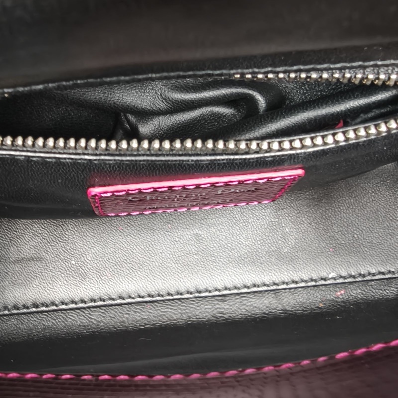 DIOR LadyDior戴妃包三格紫色蜥蜴皮銀扣2015-5