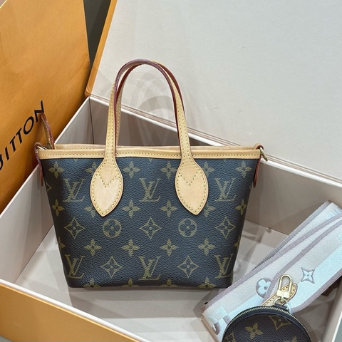 LV neverfull bb手提斜挎包 芯片款