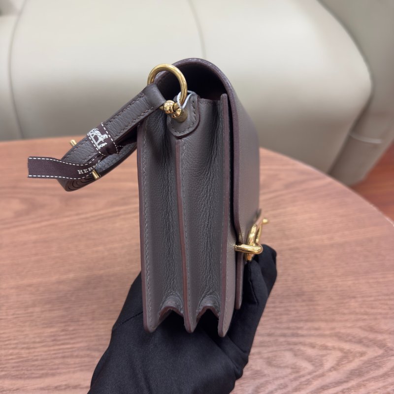 愛馬仕Hermes Roulis19 錫器灰金扣 Evercolor皮-2