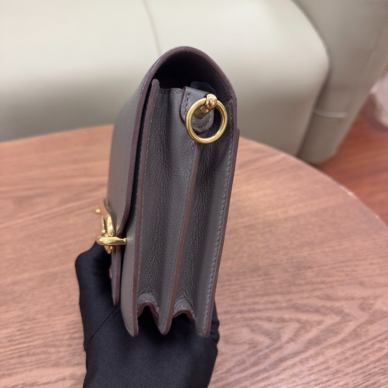 愛馬仕Hermes Roulis19 錫器灰金扣 Evercolor皮-3