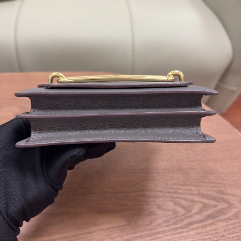 愛馬仕Hermes Roulis19 錫器灰金扣 Evercolor皮-5