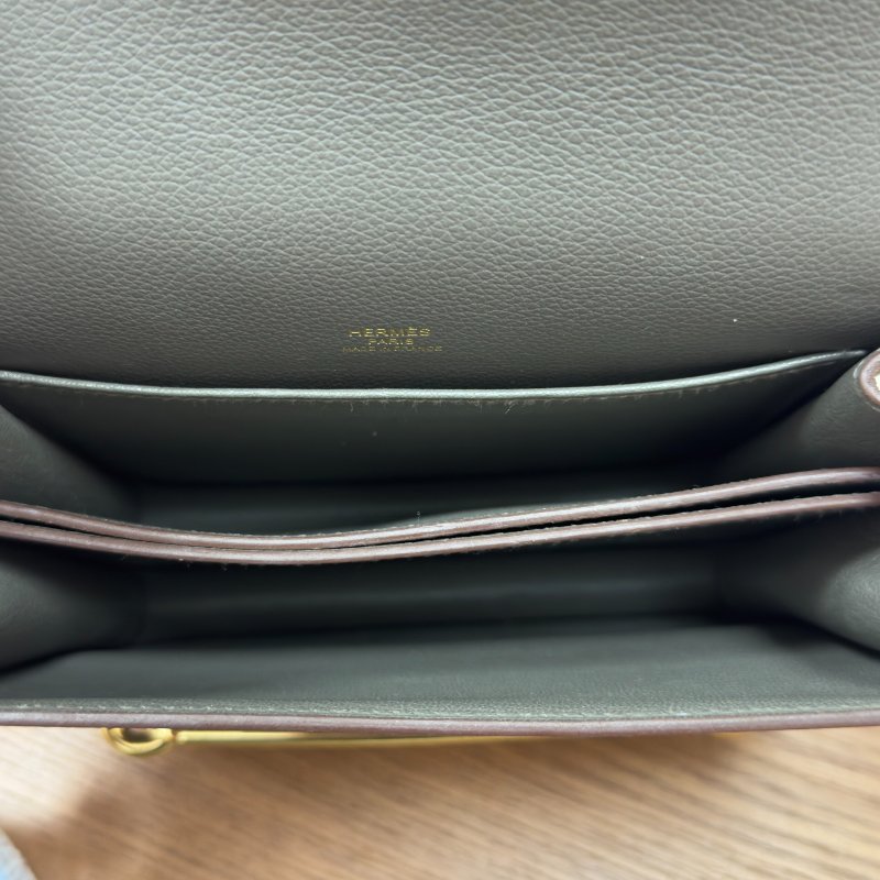 愛馬仕Hermes Roulis19 錫器灰金扣 Evercolor皮-9