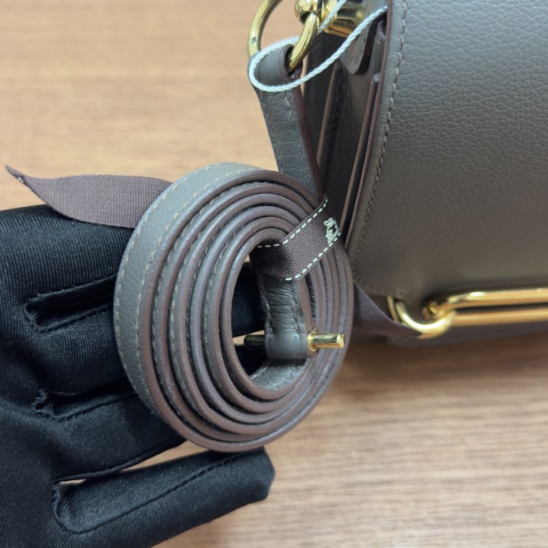 愛馬仕Hermes Roulis19 錫器灰金扣 Evercolor皮-12