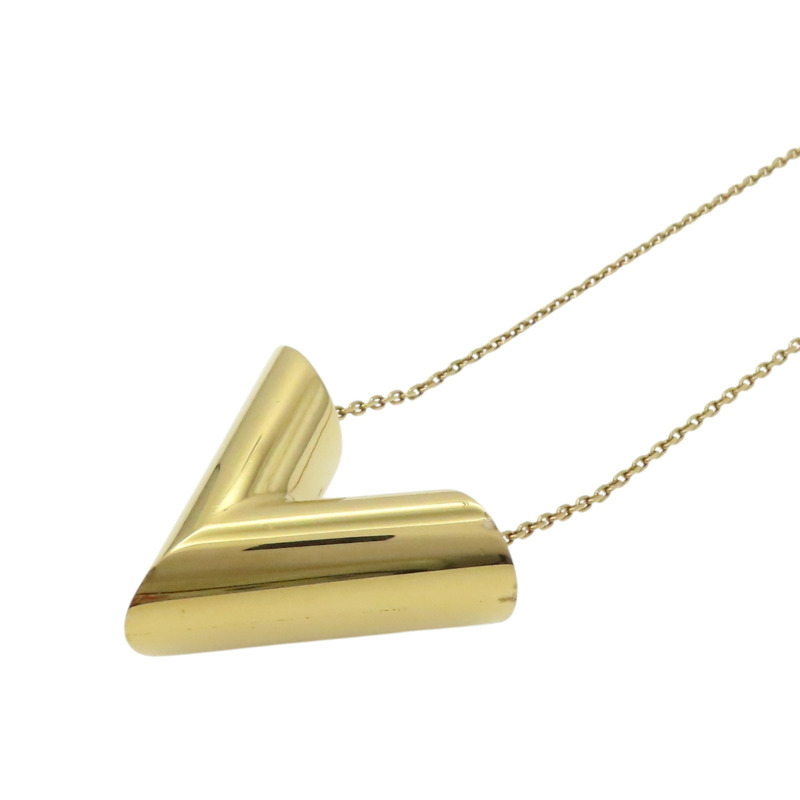 金色 金屬 Essential V 長項鍊【LOUIS VUITTON LV 路易威登】 MP1465-1