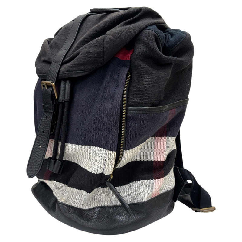 黑色 帆布 後背包 【BURBERRY 巴寶莉】 3976721-1