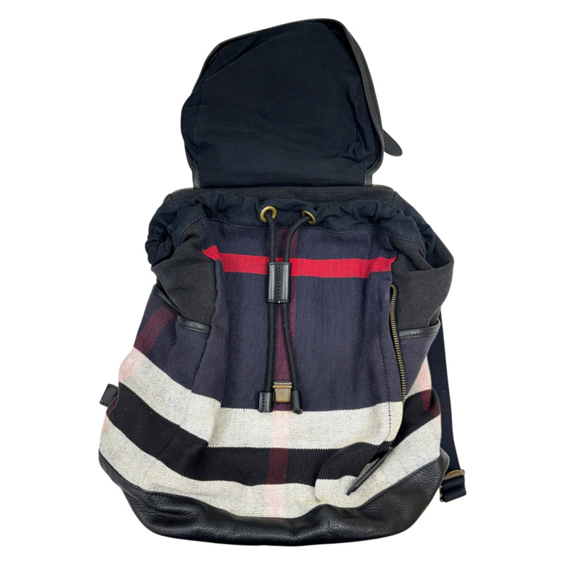 黑色 帆布 後背包 【BURBERRY 巴寶莉】 3976721-4