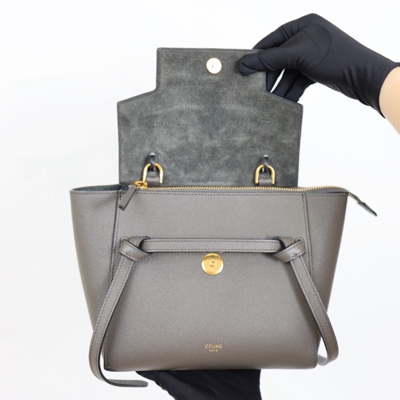 二手Celine Belt Nano 質感灰-11