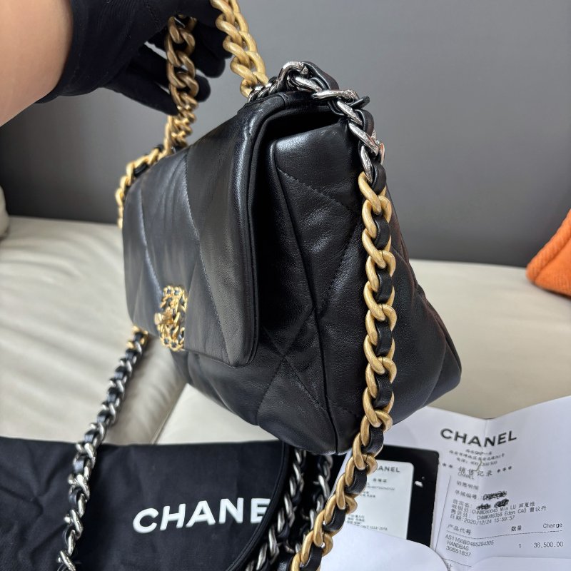 香奈兒/Chanel 黑金19bag小號鏈條包-3