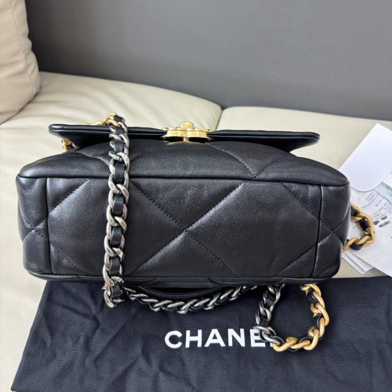 香奈兒/Chanel 黑金19bag小號鏈條包-7