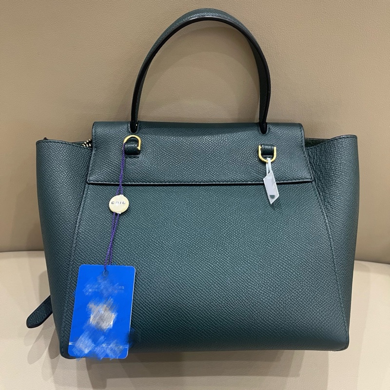 Celine賽琳墨綠色小號鯰魚包-1