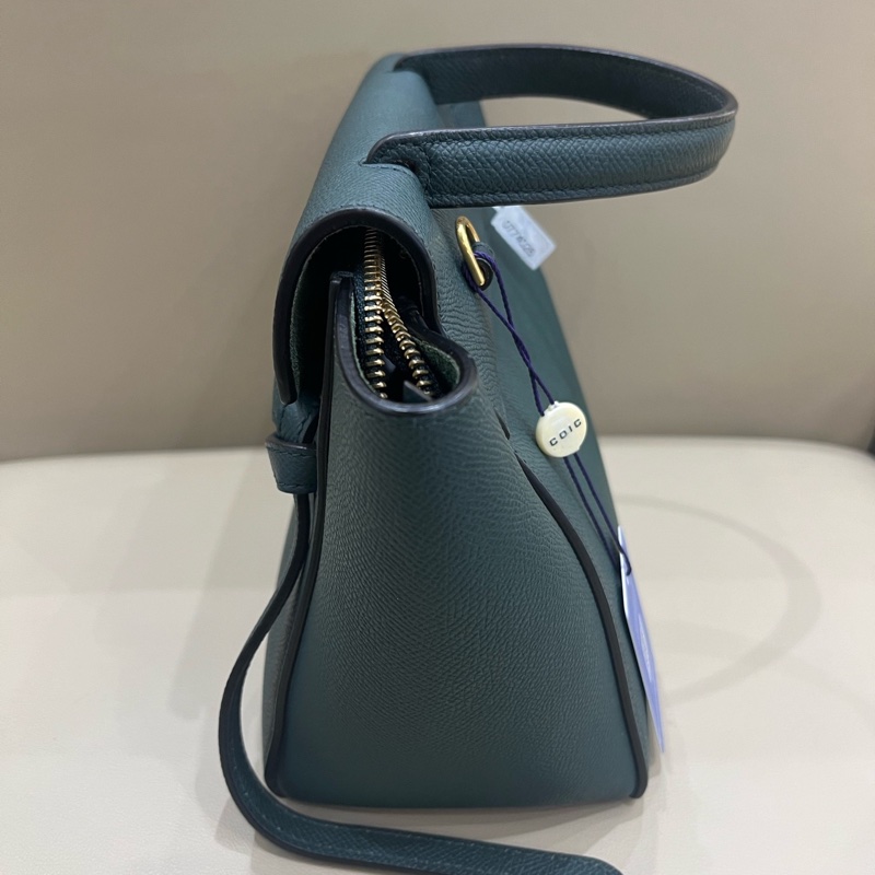 Celine賽琳墨綠色小號鯰魚包-2