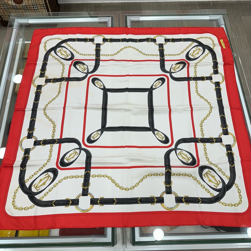 【赫蒂國際精品】 Cartier 卡蒂亞Must de Cartier 系列絲巾 vintage-16