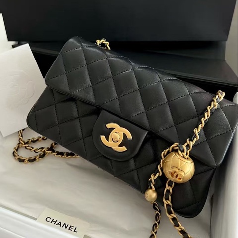 #全新全配🈶購證 #全網最低💰 #芯片款 香奈兒黑金金球Cf20大mini