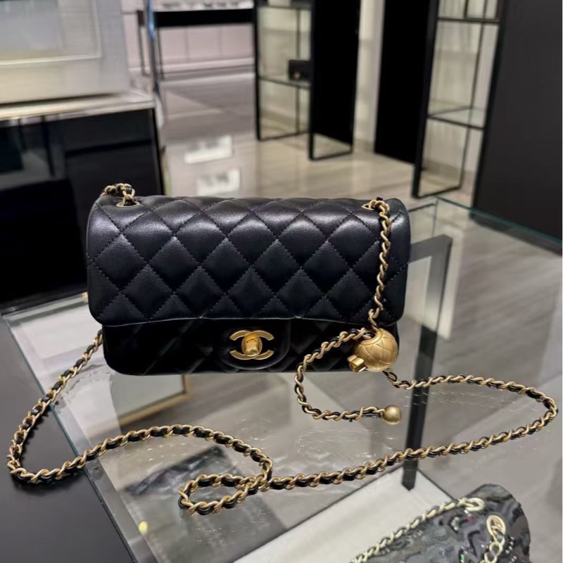 #全新全配🈶購證 #全網最低💰 #芯片款 香奈兒黑金金球Cf20大mini-3