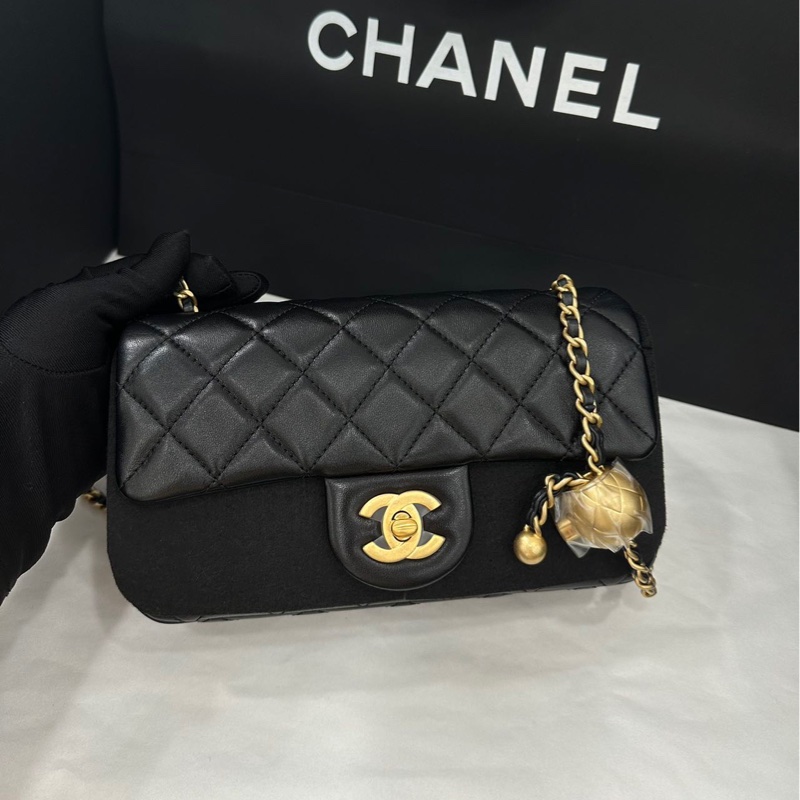 #全新全配🈶購證 #全網最低💰 #芯片款 香奈兒黑金金球Cf20大mini-5