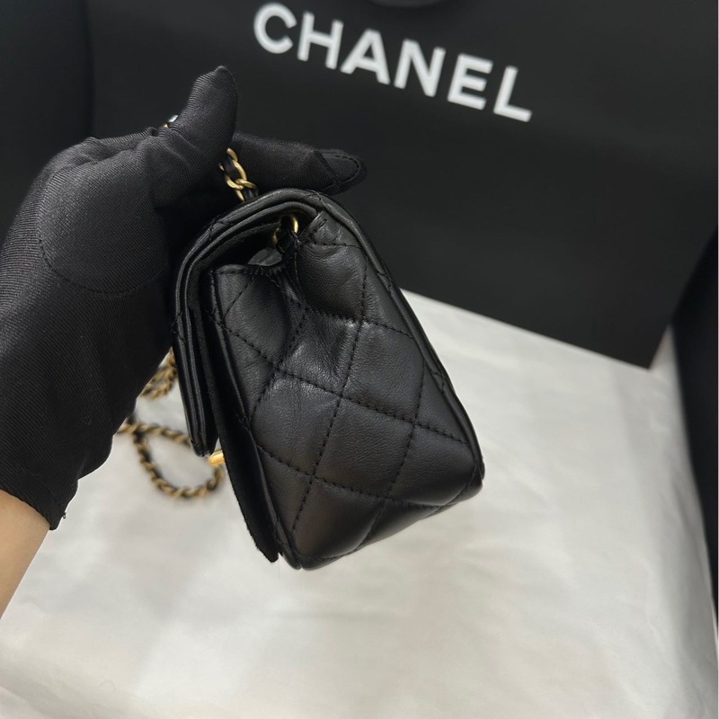 #全新全配🈶購證 #全網最低💰 #芯片款 香奈兒黑金金球Cf20大mini-12