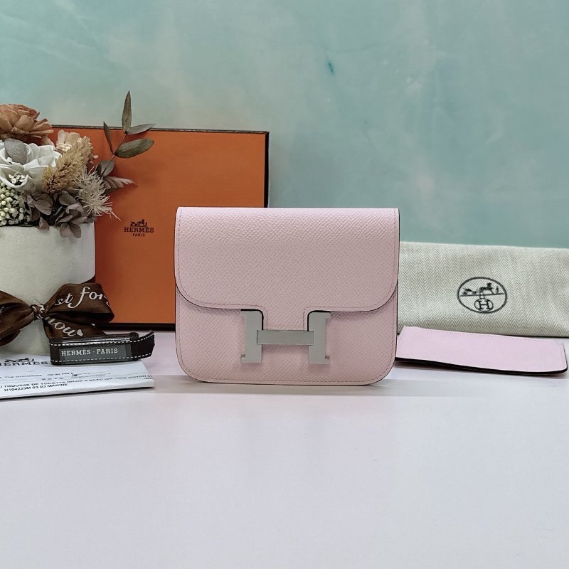 HERMES 全新Constance Slim 戀愛粉康康錢包-0