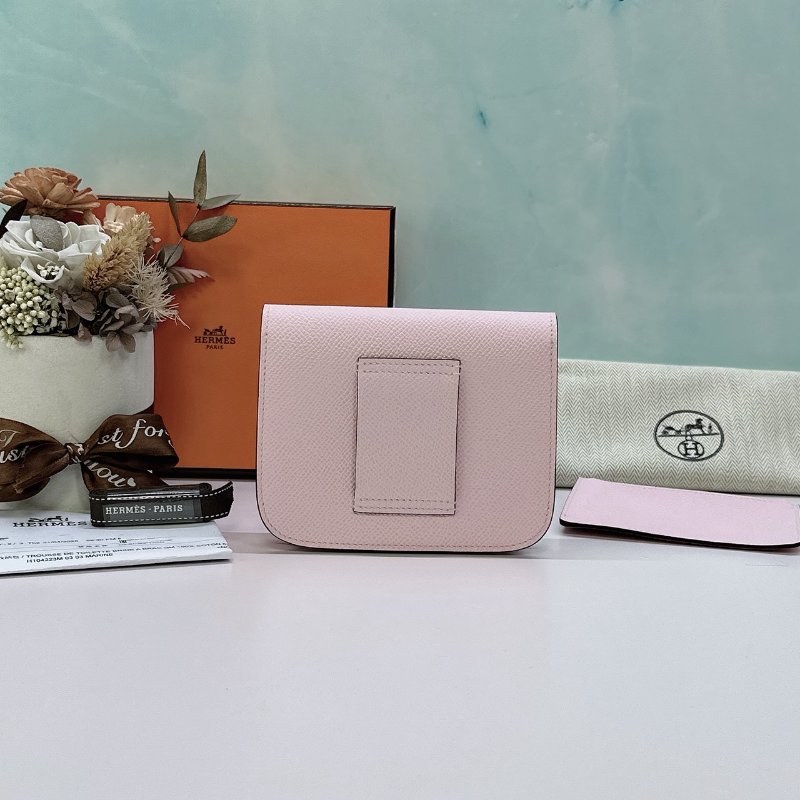 HERMES 全新Constance Slim 戀愛粉康康錢包-1