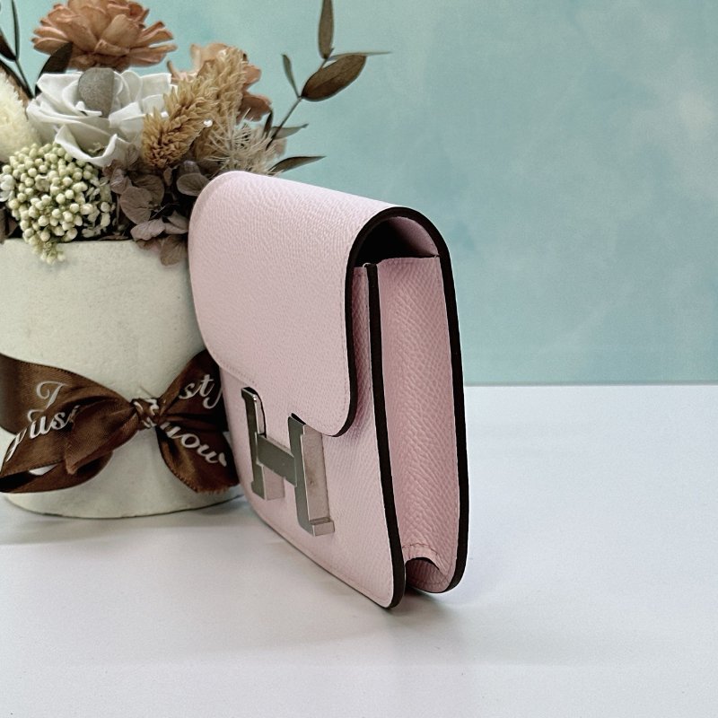 HERMES 全新Constance Slim 戀愛粉康康錢包-2