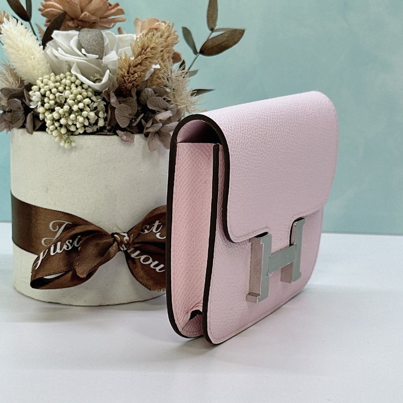 HERMES 全新Constance Slim 戀愛粉康康錢包-3