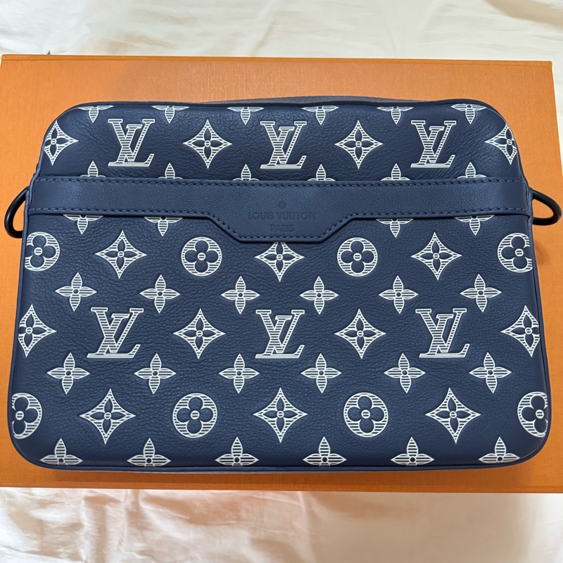 Louis Vuitton Trio M24753三合一壓紋老花郵差包-5