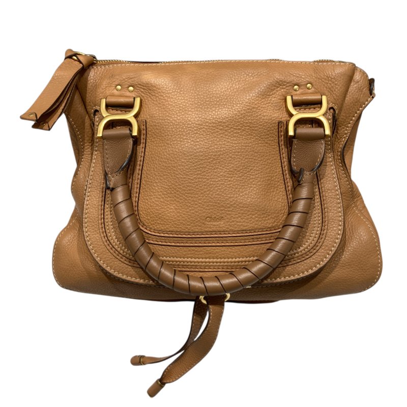 CHLOE 克蘿伊 MARCIE 牛皮 肩背包 淺棕色 金釦-0