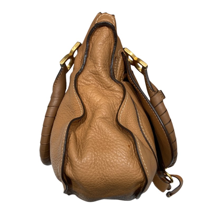 CHLOE 克蘿伊 MARCIE 牛皮 肩背包 淺棕色 金釦-3