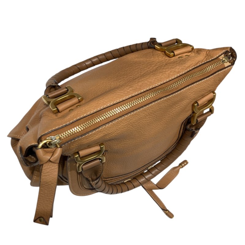 CHLOE 克蘿伊 MARCIE 牛皮 肩背包 淺棕色 金釦-5