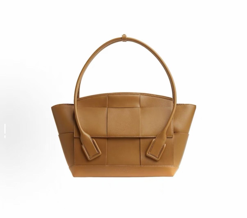 BV ARCO系列編織包焦糖色 牛皮 底長約29公分 全新配件塵袋-1