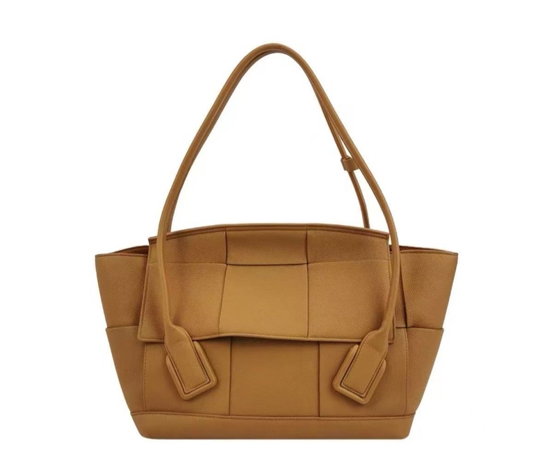 BV ARCO系列編織包焦糖色 牛皮 底長約29公分 閒置新配件塵袋-1