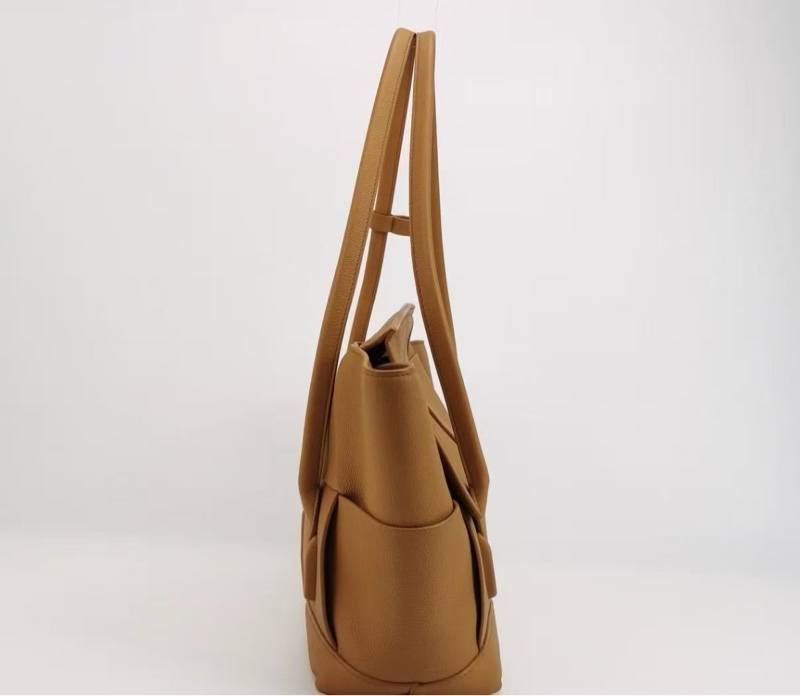 BV ARCO系列編織包焦糖色 牛皮 底長約29公分 閒置新配件塵袋-2