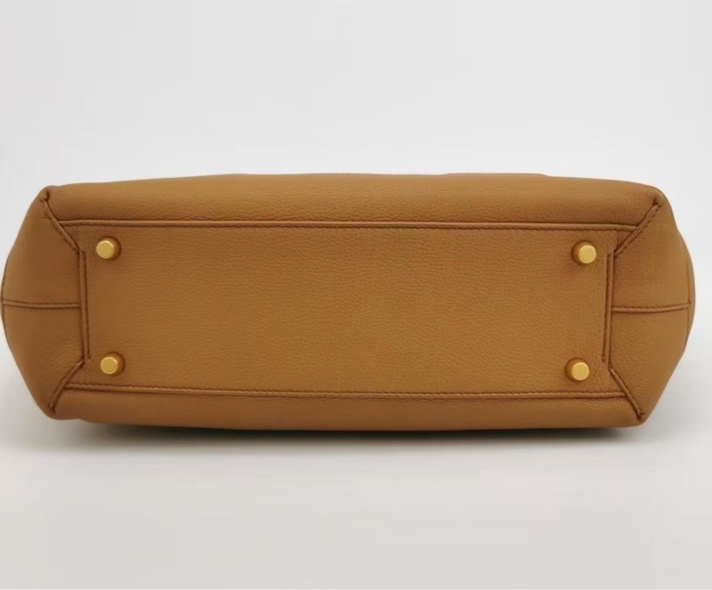 BV ARCO系列編織包焦糖色 牛皮 底長約29公分 閒置新配件塵袋-4