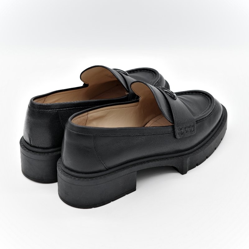 Coach 蔻馳 黑色 牛皮 霧面 Logo 樂福鞋 24.5cm EU38-6