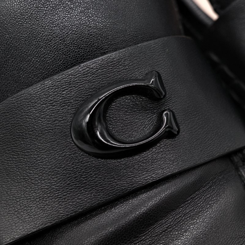 Coach 蔻馳 黑色 牛皮 霧面 Logo 樂福鞋 24.5cm EU38-9
