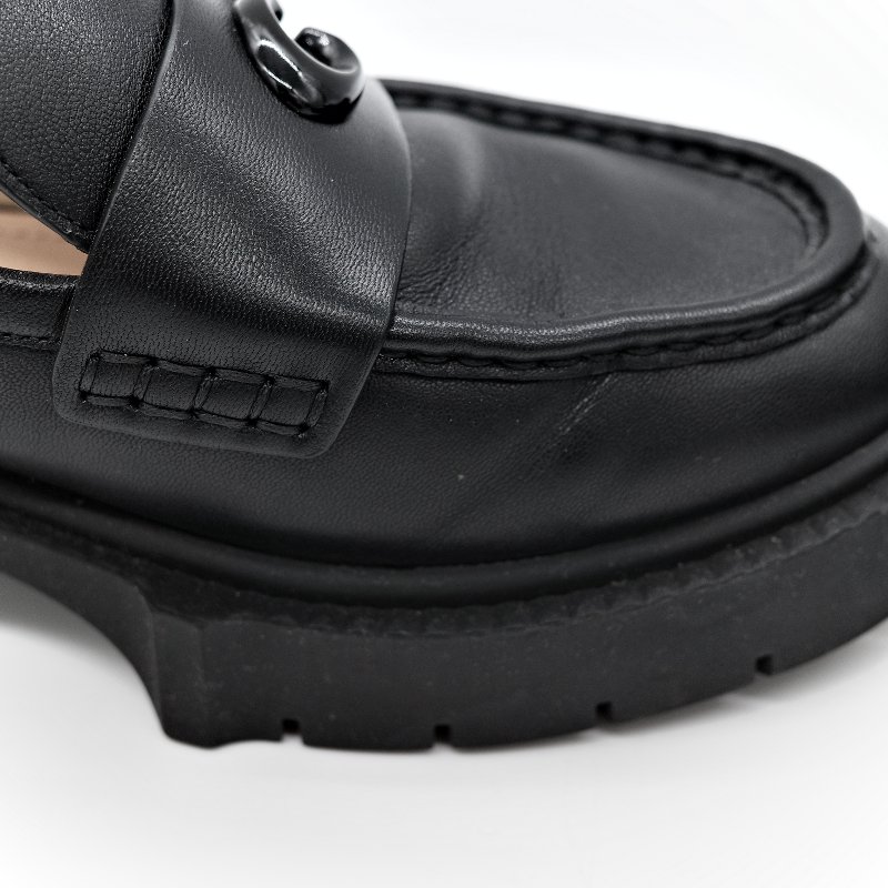 Coach 蔻馳 黑色 牛皮 霧面 Logo 樂福鞋 24.5cm EU38-15