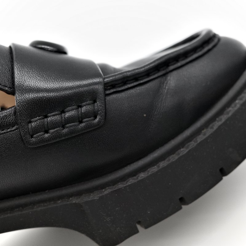 Coach 蔻馳 黑色 牛皮 霧面 Logo 樂福鞋 24.5cm EU38-16