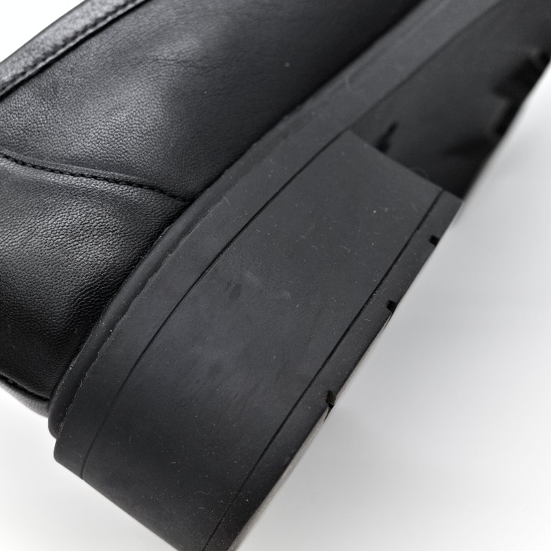 Coach 蔻馳 黑色 牛皮 霧面 Logo 樂福鞋 24.5cm EU38-17