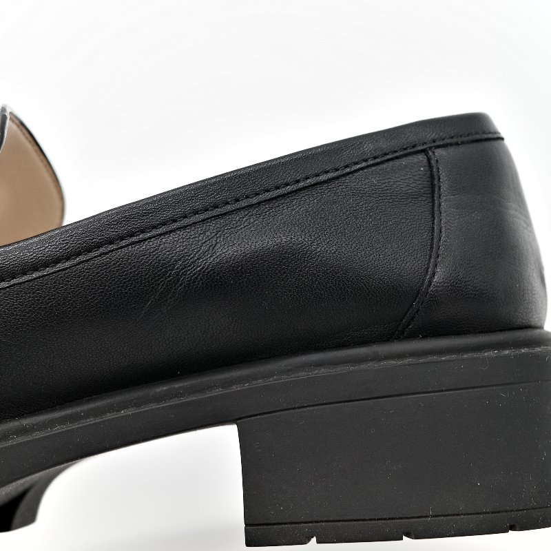 Coach 蔻馳 黑色 牛皮 霧面 Logo 樂福鞋 24.5cm EU38-19