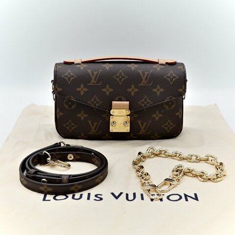 Louis Vuitton 路易威登 Pochette Métis East West 新款郵差包 小號 棕色花紋 斜挎包 ｜專櫃 106,000